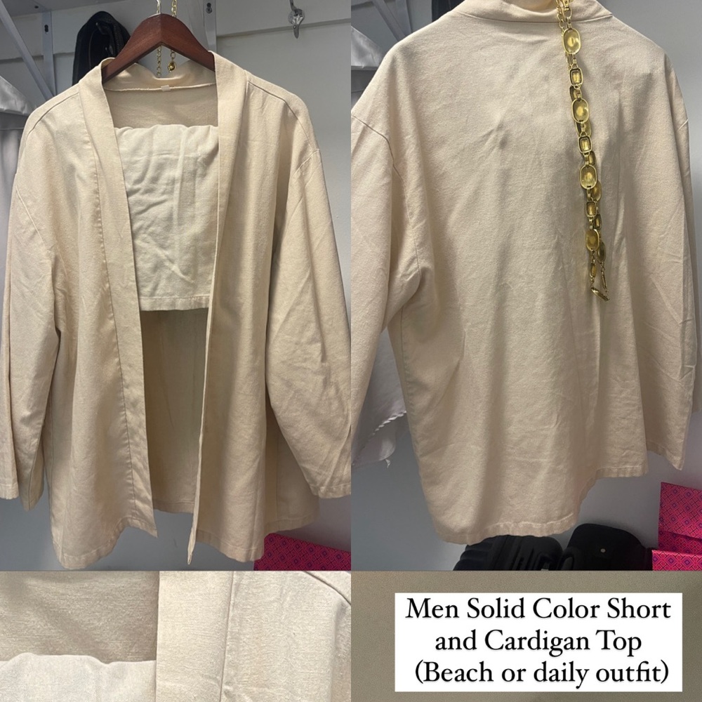 Man’s set for beach or daily (cardigan and short)